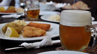 'Tlacenka' & Pork schnitzel with potato salad